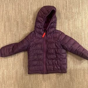 Girls puffer jacket 18-24months.  Dark purple